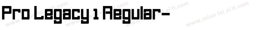 Pro Legacy 1 Regular字体转换